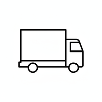 Delivery Truck Icon - Black