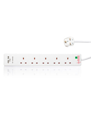 5 Way Extension Lead 2 Meter Anti Surge