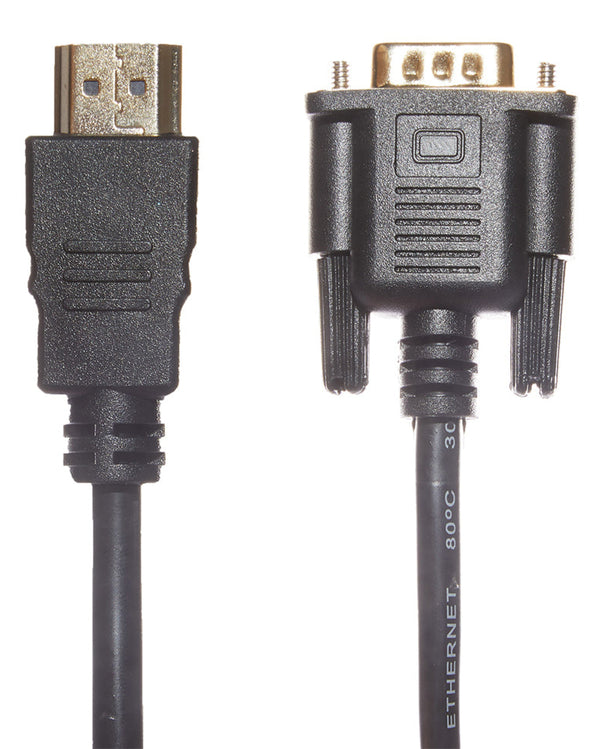 2 Metre Gold HDMI to VGA High Speed Cable