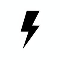Lightning Icon - Black Transparent
